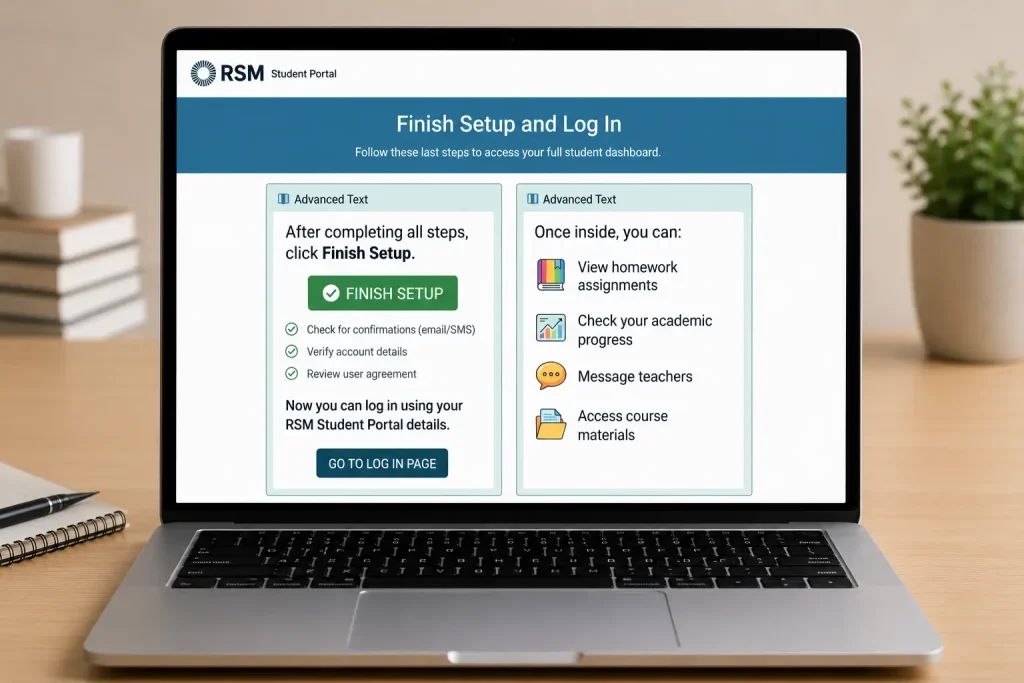 Finish Setup and Log In
